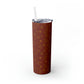 Red Clementine Skinny Tumbler with Straw, 20oz