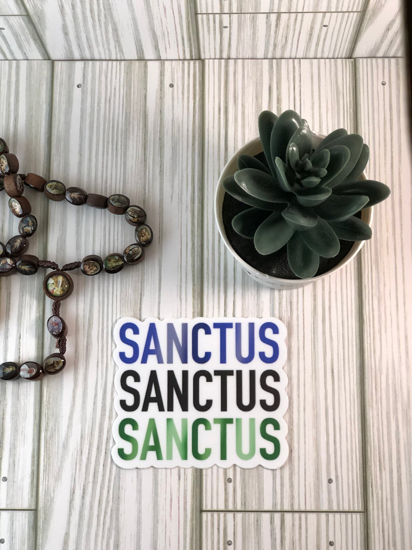 Sanctus x3 Sticker