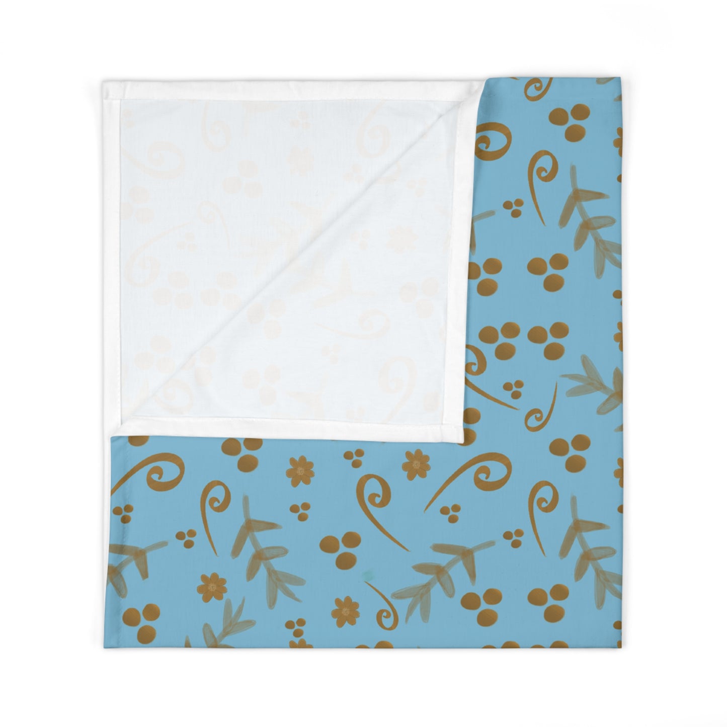 Clementine Blue Baby Swaddle Blanket