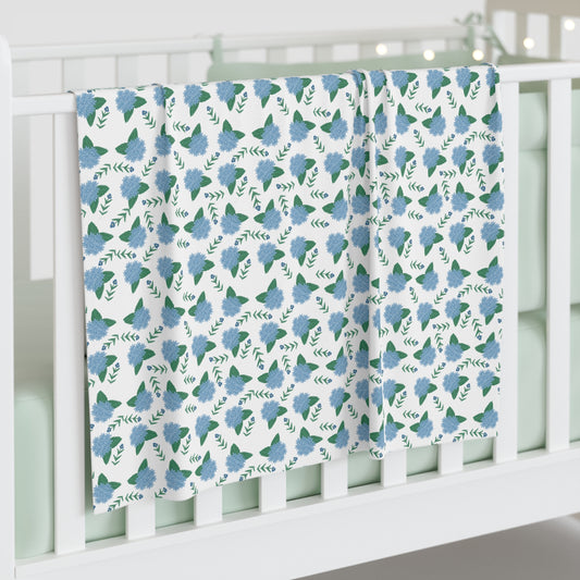 Hydrangea Baby Swaddle Blanket