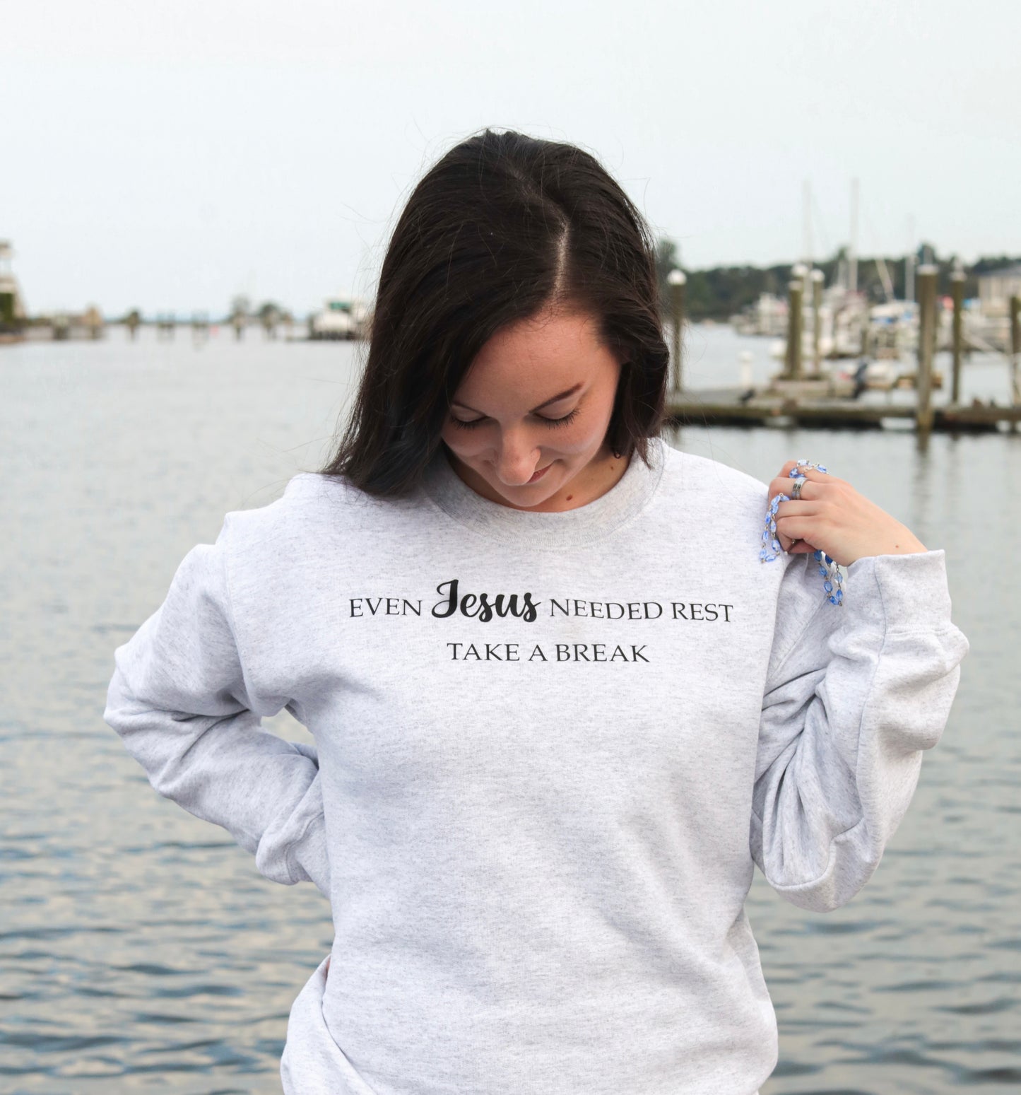 Even Jesus Needed Rest Crewneck